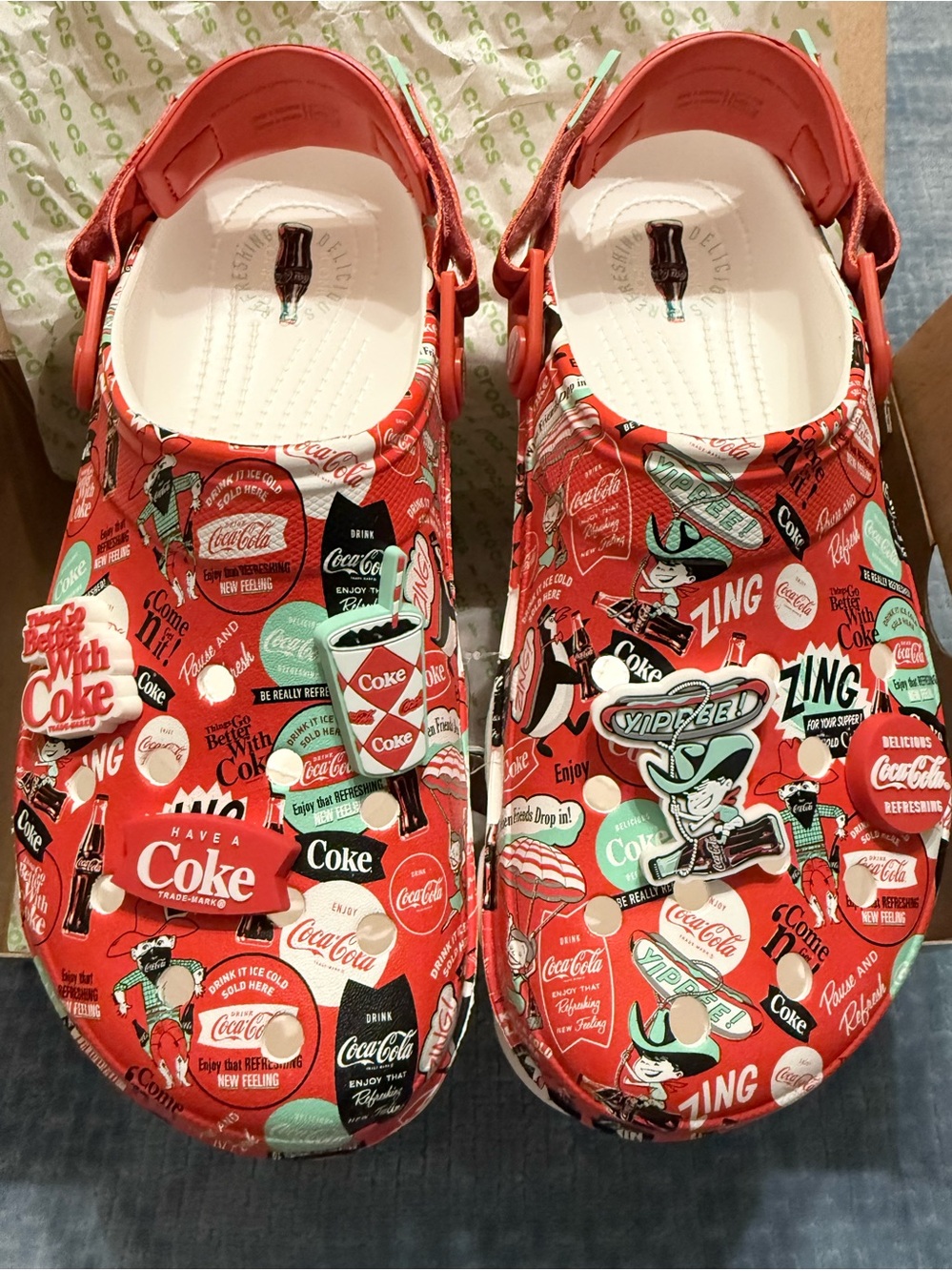 Crocs Coca-Cola Red men’s 10/womens 12 NWT